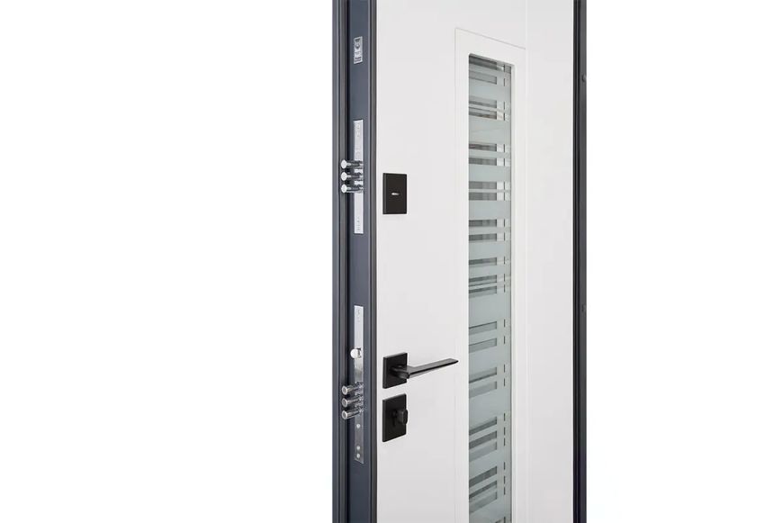 Металеві вхідні двері Matrix Текстурне фарбування RAL 7021T Ліве, 960 2785613284 фото