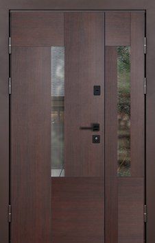 Полуторні вхідні двері з терморозривом та 2 склопакетами Paradise Glass Замки Mottura 2194605471 фото