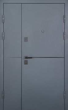 Полуторні вхідні двері Solid Текстурне фарбування RAL 7021T 2202557815 фото